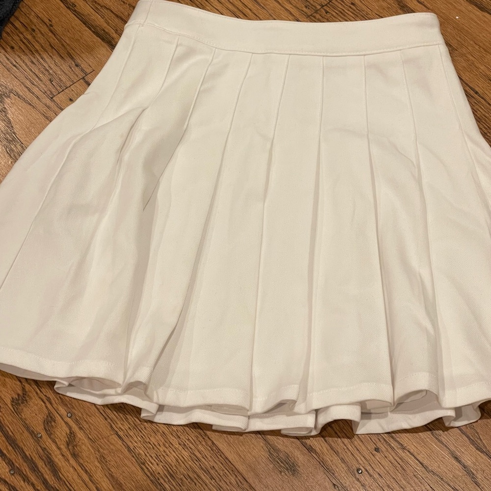 White tennis skirt